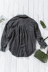 Turn Down Collar Buttoned Shirt Jacket